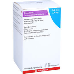 Abbildung: Dutasterid / Tamsulosin Glenmark 0,5mg / 0,4mg Hartk. 90 St, Hartkapseln PZN 16139898