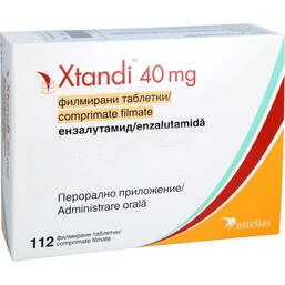 Abbildung: Xtandi 40 mg Filmtabletten 112 St, Filmtabletten PZN 16139993