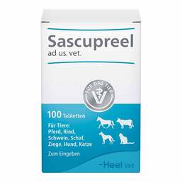Abbildung: Sascupreel ad us. vet. Tabletten 100 St, Tabletten PZN 16141091