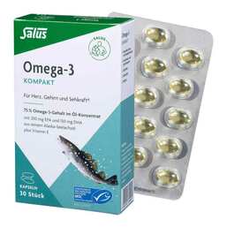 Abbildung: Omega-3 Kompakt aus reinem Alaska-Seelachsöl Salus 30 St, Kapseln PZN 16151445