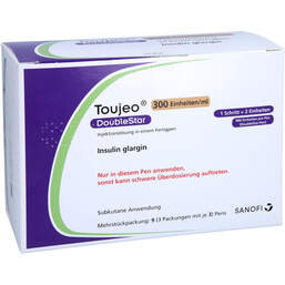 Abbildung: Toujeo 300 E / ml Doublestar Injektionslösung in einem Fertigpen 9X3 ml, Injektionslösung PZN 16154314
