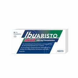 Abbildung: IbuAristo® akut 400 mg Filmtabletten Filmtabletten, 10 St PZN 16160272