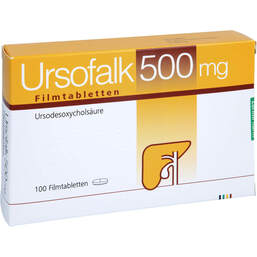 Abbildung: Ursofalk 500 mg Filmtabletten 100 St, Filmtabletten PZN 16166978