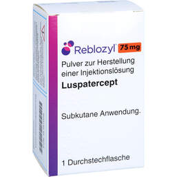 Abbildung: Reblozyl 75 mg Pulver zur Herstellung einer Injektion -Lösung Durchstechflasche  1 St, Pulver zur Herstellung einer Injektionslösung PZN 16167009