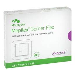 Abbildung: Mepilex Border Flex Schaumverband haftend 7,5x7,5 cm 10 St, Verband PZN 16167021