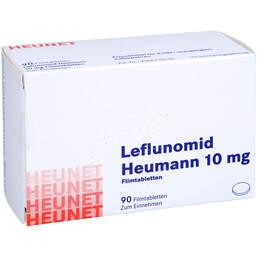 Abbildung: Leflunomid Heumann 10 mg Filmtabletten Heunet 90 St, Filmtabletten PZN 16196672