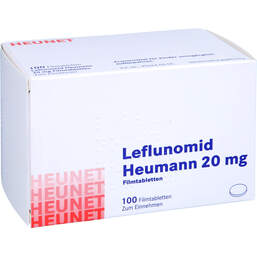 Abbildung: Leflunomid Heumann 20 mg Filmtabletten Heunet 100 St, Filmtabletten PZN 16196732