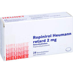 Abbildung: Ropinirol Heumann retard 2 mg Retardtabletten Heunet 28 St, Retard-Tabletten PZN 16198435