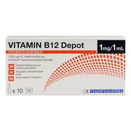 Abbildung: Vitamin B12 Depot Panpharma 1000 µg / ml Injektionslösung 10X1 ml, Injektionslösung PZN 16199653
