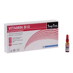 Abbildung: Vitamin B12 Panpharma 1000 µg / ml Injektionslösung  10X1 ml, Injektionslösung PZN 16199707