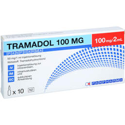 Abbildung: Tramadol Panpharma 100 mg / 2 ml Injektionslösung 10X2 ml, Injektionslösung PZN 16200445
