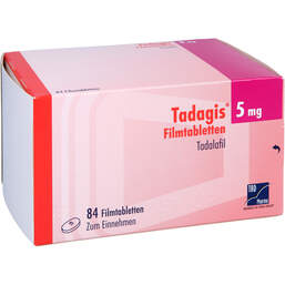 Abbildung: Tadagis 5 mg Filmtabletten 84 St, Filmtabletten PZN 16203722