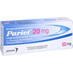 Abbildung: Pariet 20 mg magensaftresistente Tabletten 98 St, Tabletten magensaftresistent PZN 16206270