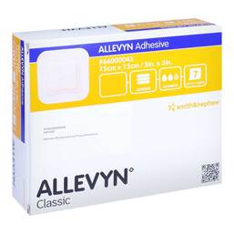 Abbildung: Allevyn Adhesive 7,5x7,5 cm haftende Wundauflage 3 St, Verband PZN 16222116