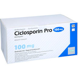 Abbildung: Ciclosporin Pro 100 mg Weichkapseln 100 St, Weichkapseln PZN 16223104