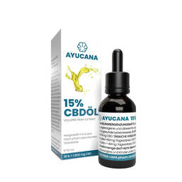 Abbildung: Ayucana Cbd Öl 15% Vollspektrum-Extrakt Tropfen zum Einnehmen, 10 ml PZN 16223624