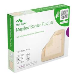 Abbildung: Mepilex Border Flex Lite Schaumverband 7,5x7,5 cm 5 St, Verband PZN 16226516