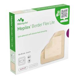 Abbildung: Mepilex Border Flex Lite Schaumverband 10x10 cm 5 St, Verband PZN 16226539