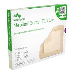 Abbildung: Mepilex Border Flex Lite Schaumverband 15x15 cm 5 St, Verband PZN 16226545