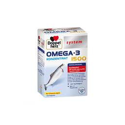 Abbildung: Doppelherz Omega-3 Konzentrat 1500 system Kapseln Kapseln, 120 St PZN 16226568