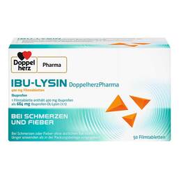 Abbildung: IBU-LYSIN DoppelherzPharma Filmtabletten Filmtabletten, 50 St PZN 16226605