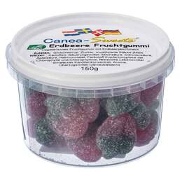 Abbildung: Erdbeeren Fruchtgummi vegetarisch Canea 150 g, Bonbons PZN 16226686