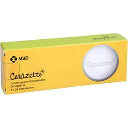 Abbildung: Cerazette 75 Mikrogramm Filmtabletten 3X28 St, Filmtabletten PZN 16233456