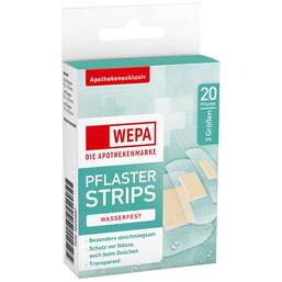Abbildung: Wepa Pflasterstrips wasserfest 3 Größen 20 St, Pflaster PZN 16233887