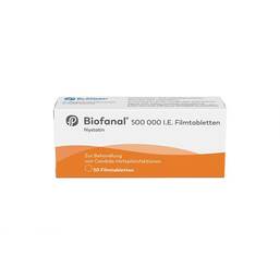 Abbildung: Biofanal® 500 000 I.E. Filmtabletten 50 St, Filmtabletten PZN 16235202