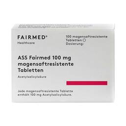 Abbildung: ASS Fairmed 100 mg magensaftresistent Tabletten Tabletten magensaftresistent, 100 St PZN 16236302
