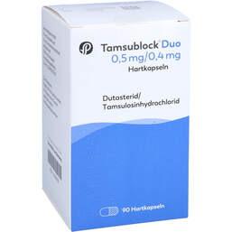 Abbildung: Tamsublock Duo 0,5 mg / 0,4 mg Hartkapseln 90 St, Hartkapseln PZN 16239430
