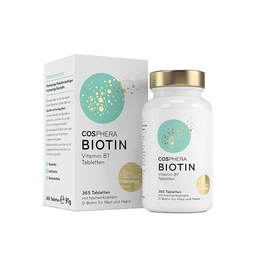 Abbildung: Cosphera Biotin 10.000 µg Tabletten Tabletten, 365 St PZN 16242550