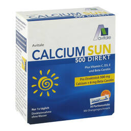 Abbildung: Calcium Sun 500 Direkt Portionssticks Pulver, 30 St PZN 16242610