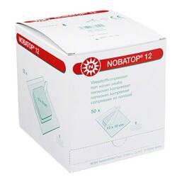 Abbildung: Nobatop 12 Kompressen 10x10 cm steril 50X2 St, Kompressen PZN 16259616