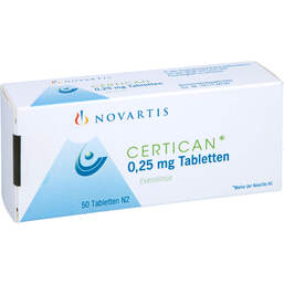 Abbildung: Certican 0,25 mg Tabletten 50 St, Tabletten PZN 16260134