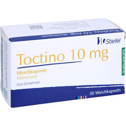 Abbildung: Toctino 10 mg Weichkapseln 30 St, Weichkapseln PZN 16260915