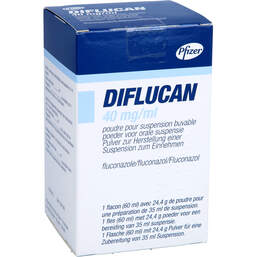 Abbildung: Diflucan 40 mg / ml Pulver zur Herstellung einer Suspension zum Einnehmen  1 St, Pulver zur Herstellung einer Suspension zum Einnehmen PZN 16313758