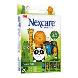 Abbildung: Nexcare happy kids Pflasterstrips Tiere 2 Größen 20 St, Pflaster PZN 16319152