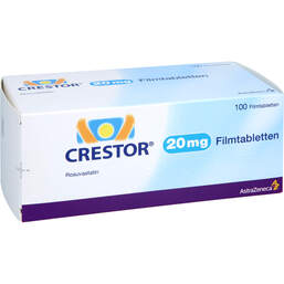 Abbildung: Crestor 20 mg Filmtabletten 100 St, Filmtabletten PZN 16319399
