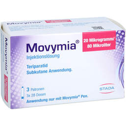Abbildung: Movymia 20 µg / 80 µl Injektionslösung 3 St, Injektionslösung PZN 16319548