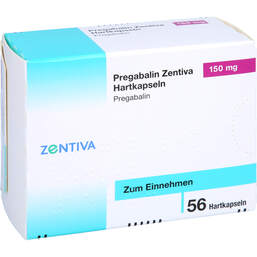 Abbildung: Pregabalin Zentiva 150 mg Hartkapseln 56 St, Hartkapseln PZN 16320899