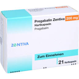 Abbildung: Pregabalin Zentiva 200 mg Hartkapseln 21 St, Hartkapseln PZN 16320936