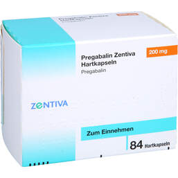 Abbildung: Pregabalin Zentiva 200 mg Hartkapseln 84 St, Hartkapseln PZN 16320942