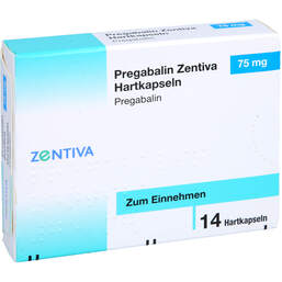 Abbildung: Pregabalin Zentiva 75 mg Hartkapseln 14 St, Hartkapseln PZN 16321249