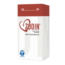Abbildung: Zodin Omega-3 1000 mg Weichkapseln Weichkapseln, 28 St PZN 16329802