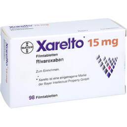 Abbildung: Xarelto 15 mg Filmtabletten 98 St, Filmtabletten PZN 16330082
