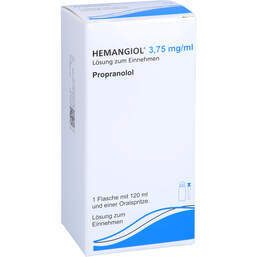 Abbildung: Hemangiol 3,75 mg / ml Lösung zum Einnehmen 120 ml, Lösung zum Einnehmen PZN 16334016