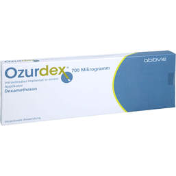 Abbildung: Ozurdex 700 Mikrogramm Implantat i.e.Applikator 1 St, Implantat PZN 16334200