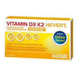 Abbildung: Vitamin D3 K2 Hevert Plus Kapseln Kapseln, 60 St PZN 16336937