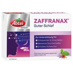 Abbildung: Abtei Expert Zaffranax Guter Schlaf Tabletten 20 St, Tabletten PZN 16356288